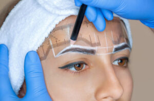 A detailed close-up of a professional lash extensions Gloucester application on a client.